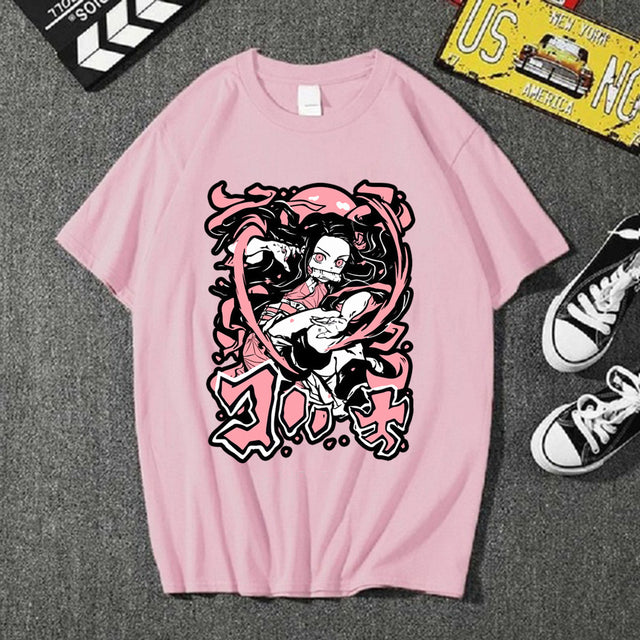 Casual Cotton Polyester Anime T-Shirt