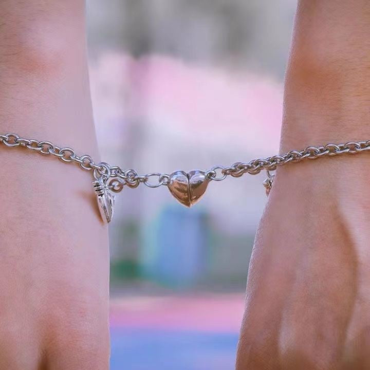Simple Love Lock Couples Bracelet for Girlfriends