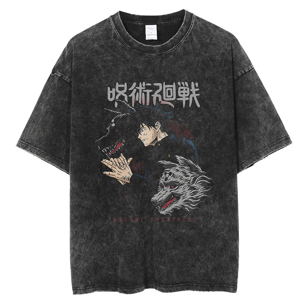 Vintage Washable T-Shirt - Streetwear Anime Graphic