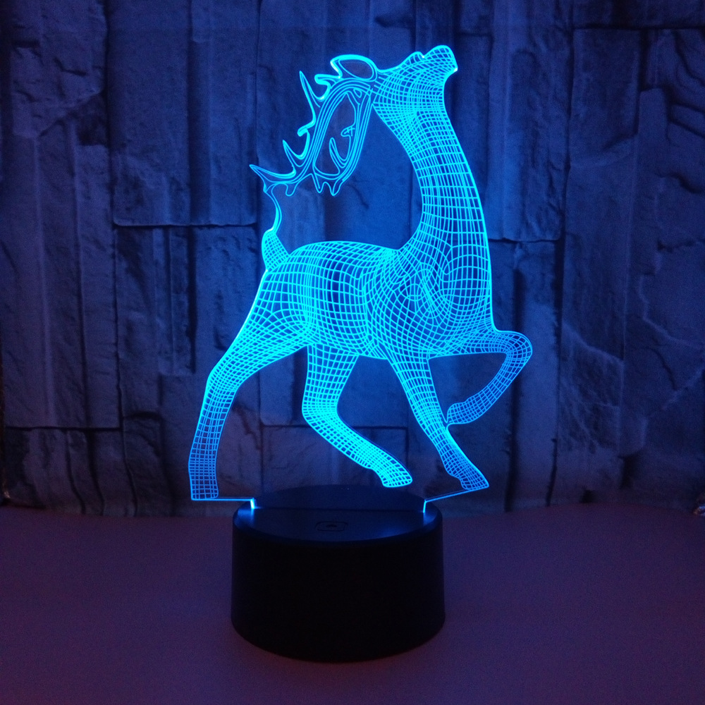 Colorful Touch 3D Acrylic Visual Illusion Night Light