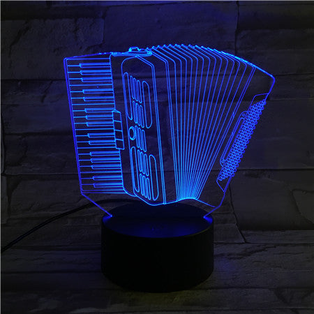 3D Guitar Model Night Light with USB and Battery