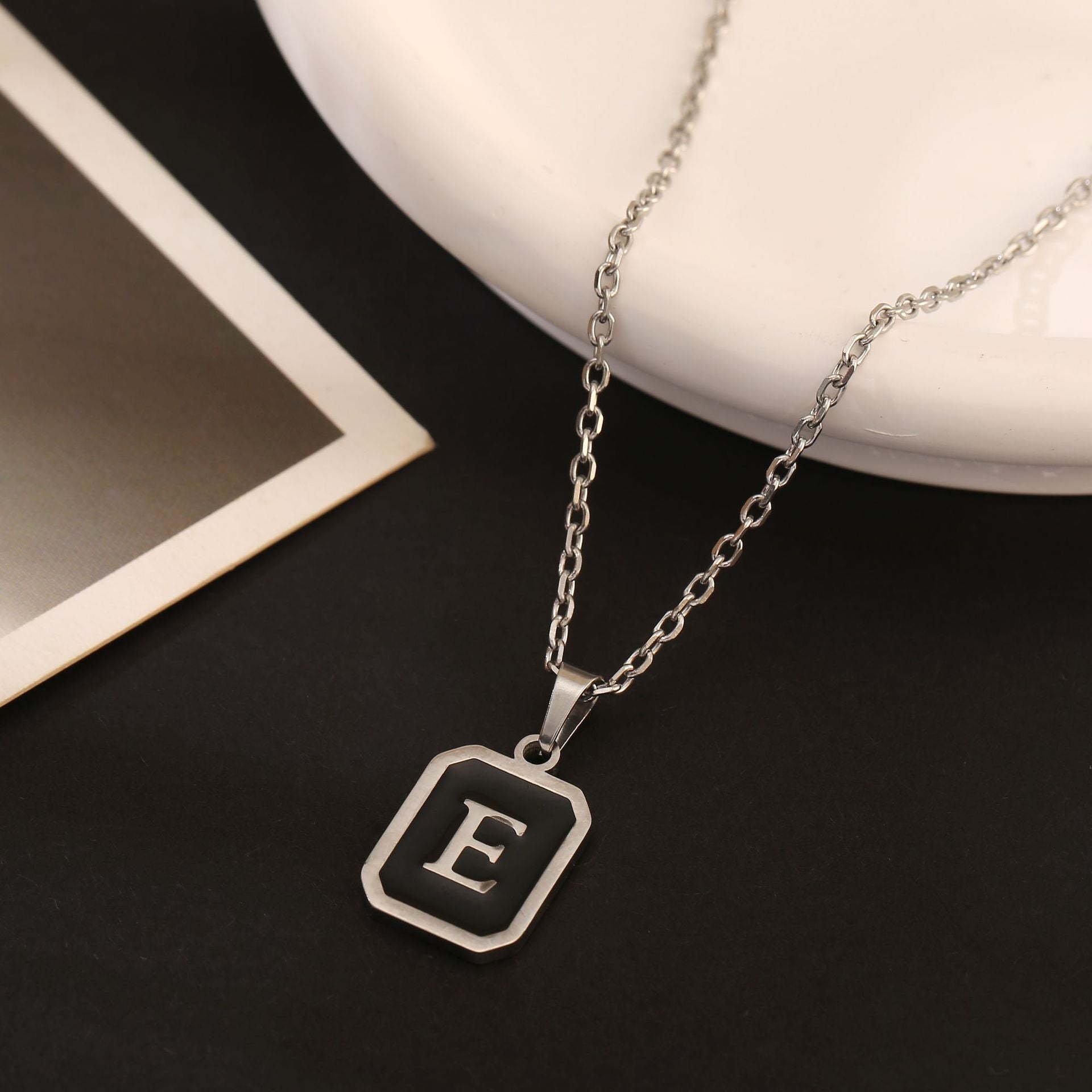 Stainless Steel Fashion Necklace with 26 English Letters