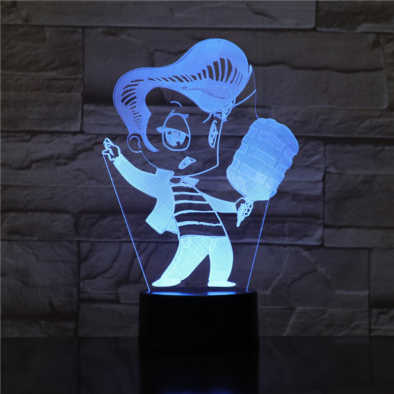 3D Guitar Model Night Light with USB and Battery