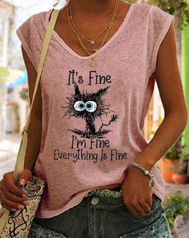 Vintage Women's Graphic Print Summer Tank Top