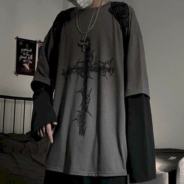 Y2K Anime Casual Long Sleeve T-Shirt (Harajuku)