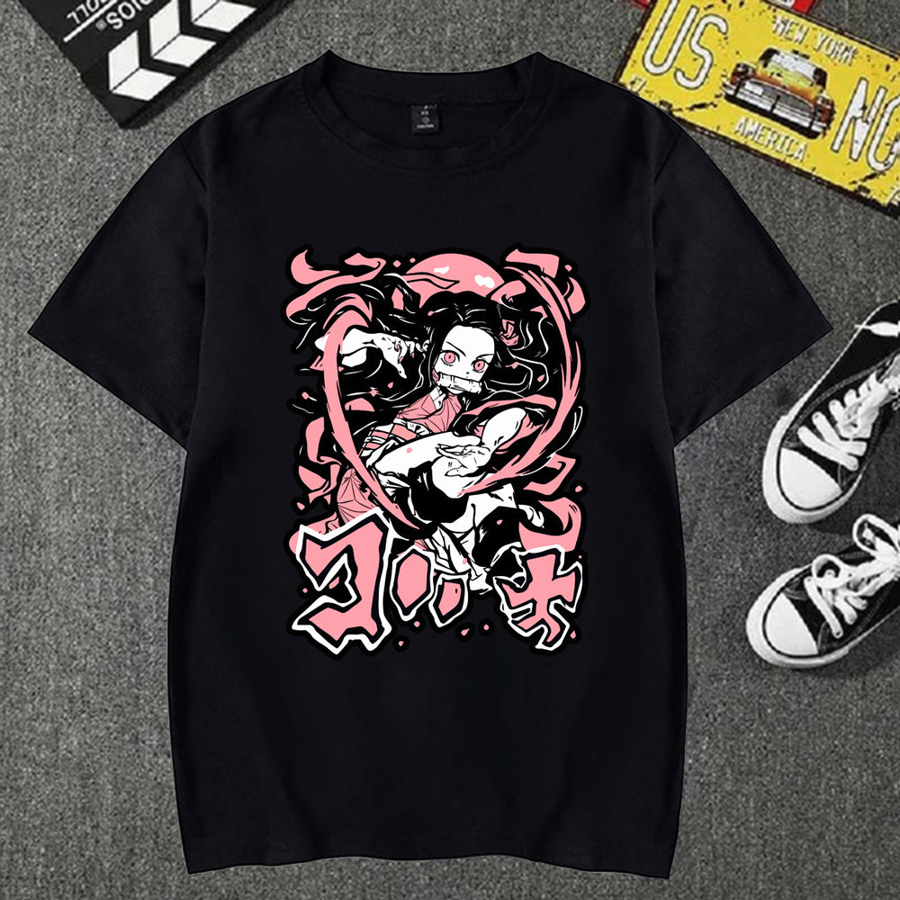 Casual Cotton Polyester Anime T-Shirt