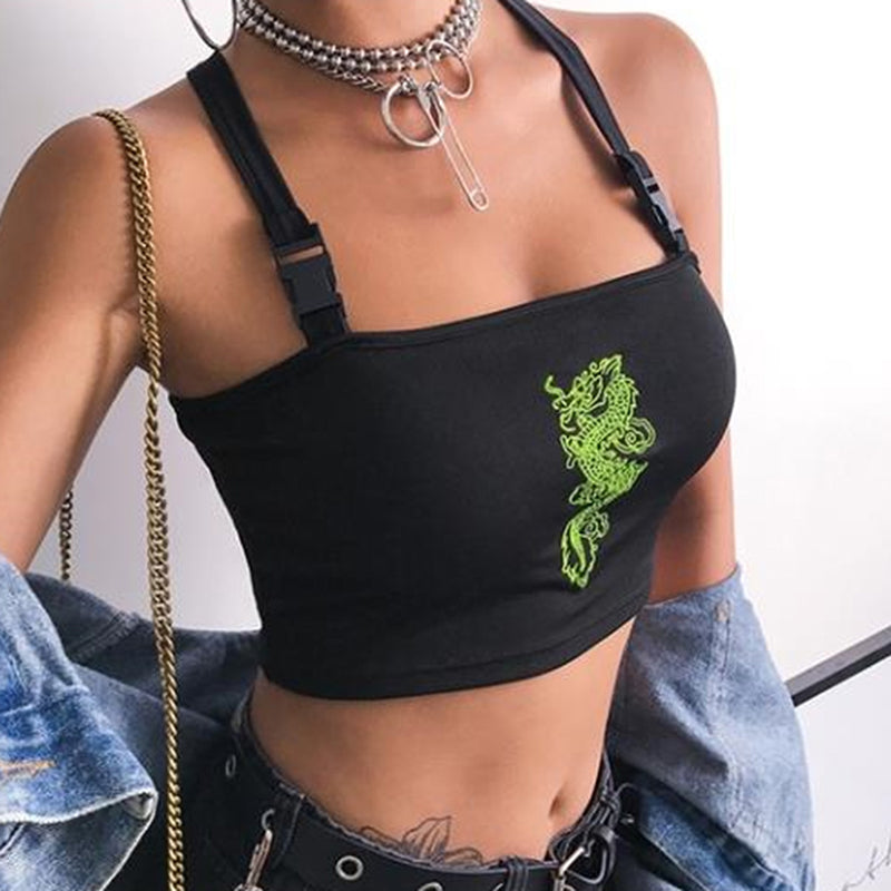 Fashionable Women's Summer Embroidered Camo Vest