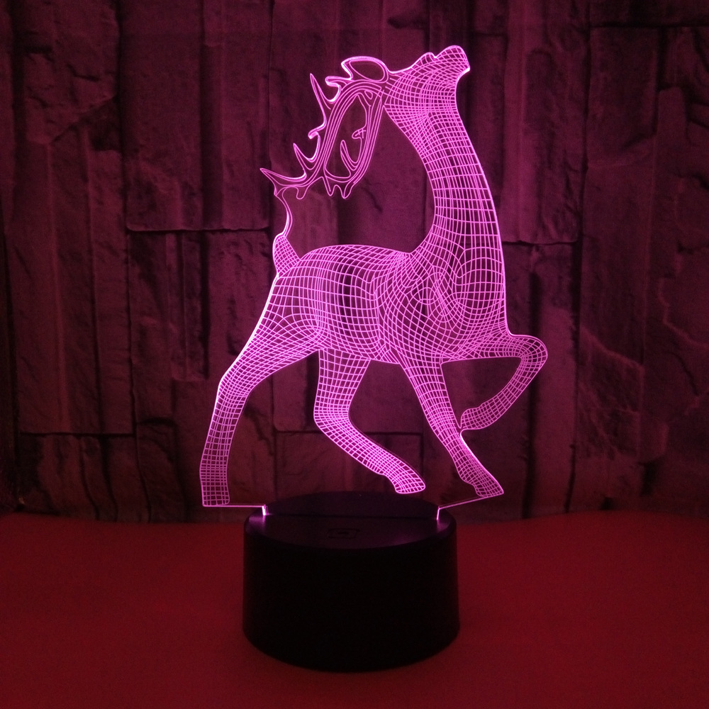 Colorful Touch 3D Acrylic Visual Illusion Night Light