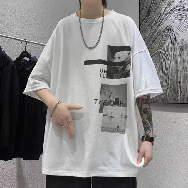 Men's Oversized Graphic Tee with O-Neck - Summer 2023