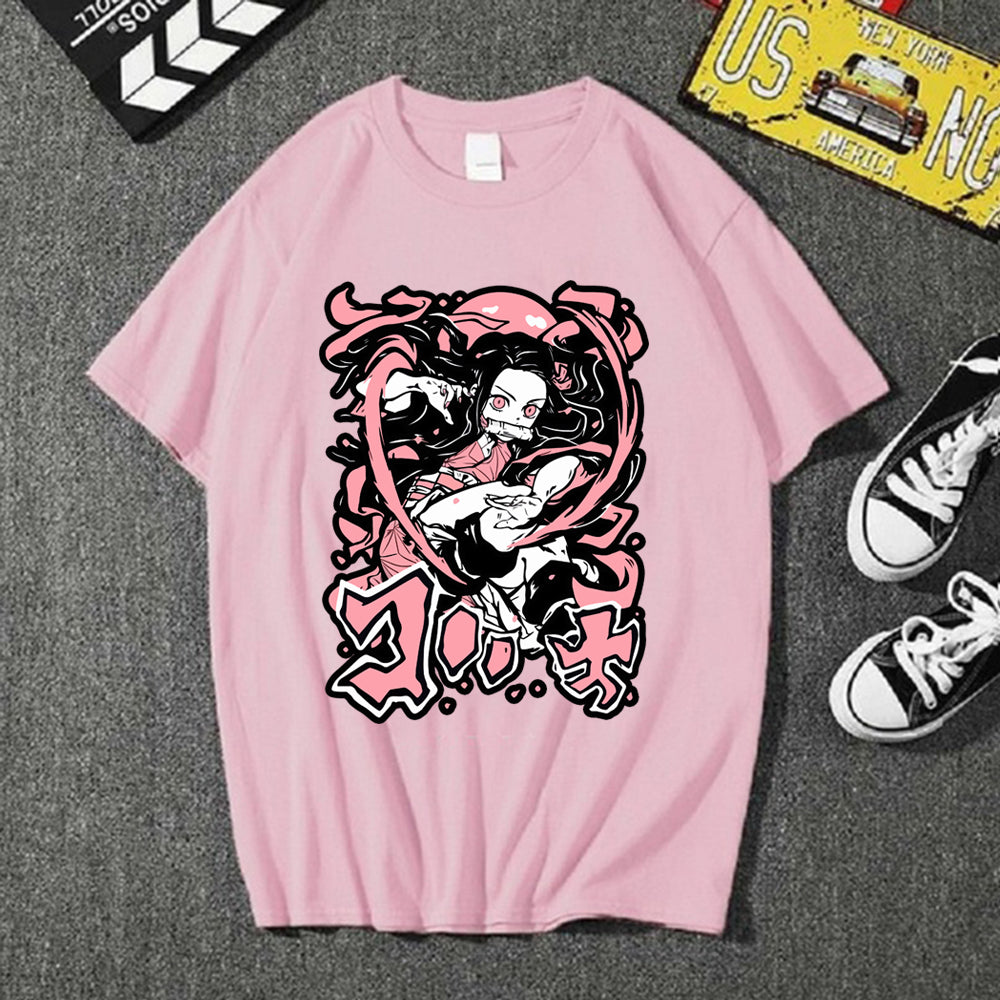 Casual Cotton Polyester Anime T-Shirt