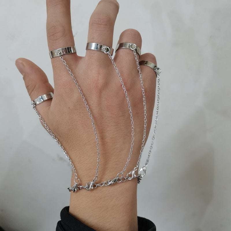 Unisex Hip Hop Style Metal Chain Ring for Parties