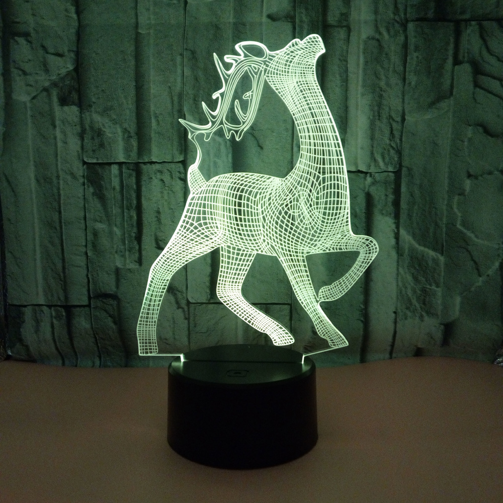 Colorful Touch 3D Acrylic Visual Illusion Night Light