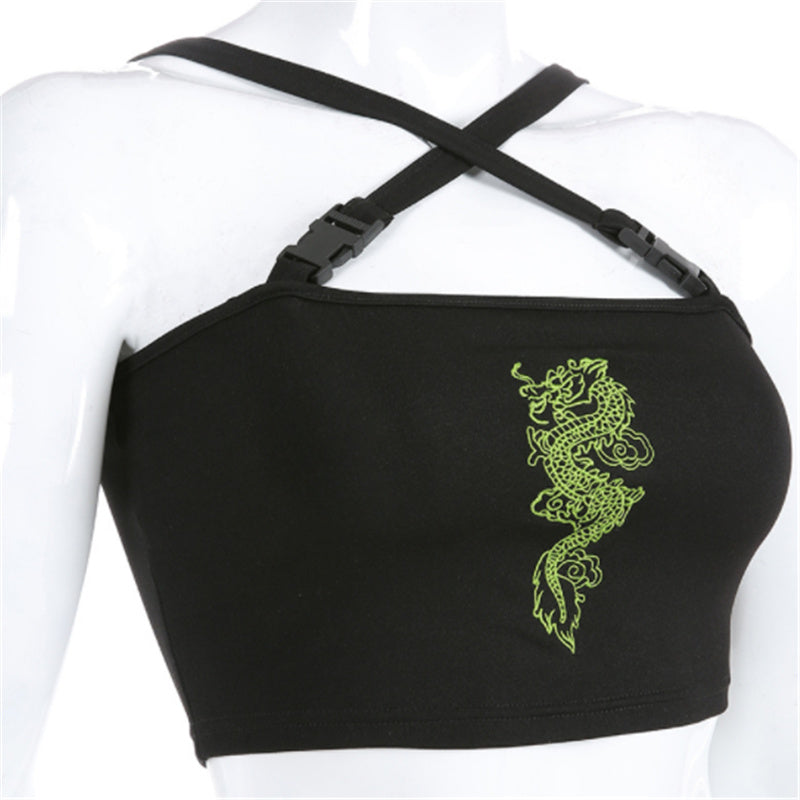 Fashionable Women's Summer Embroidered Camo Vest