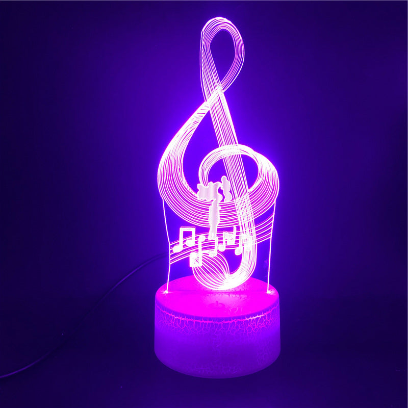 3D Guitar Model Night Light with USB and Battery