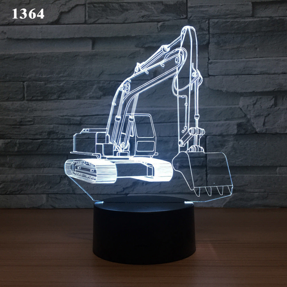 3D LED Touch Control Night Light with USB (Customizable)