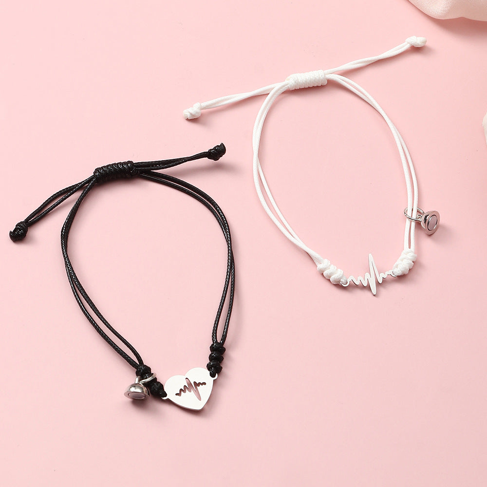 Attractive Alloy Love Magnet Valentine's Day Bracelet