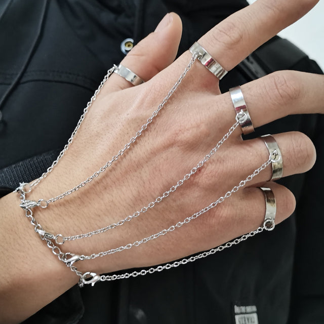 Unisex Hip Hop Style Metal Chain Ring for Parties