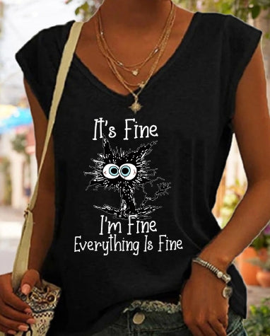 Vintage Women's Graphic Print Summer Tank Top