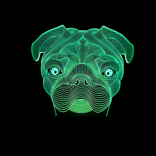 3D Colorful Touch Control Dog Night Light Table Lamp