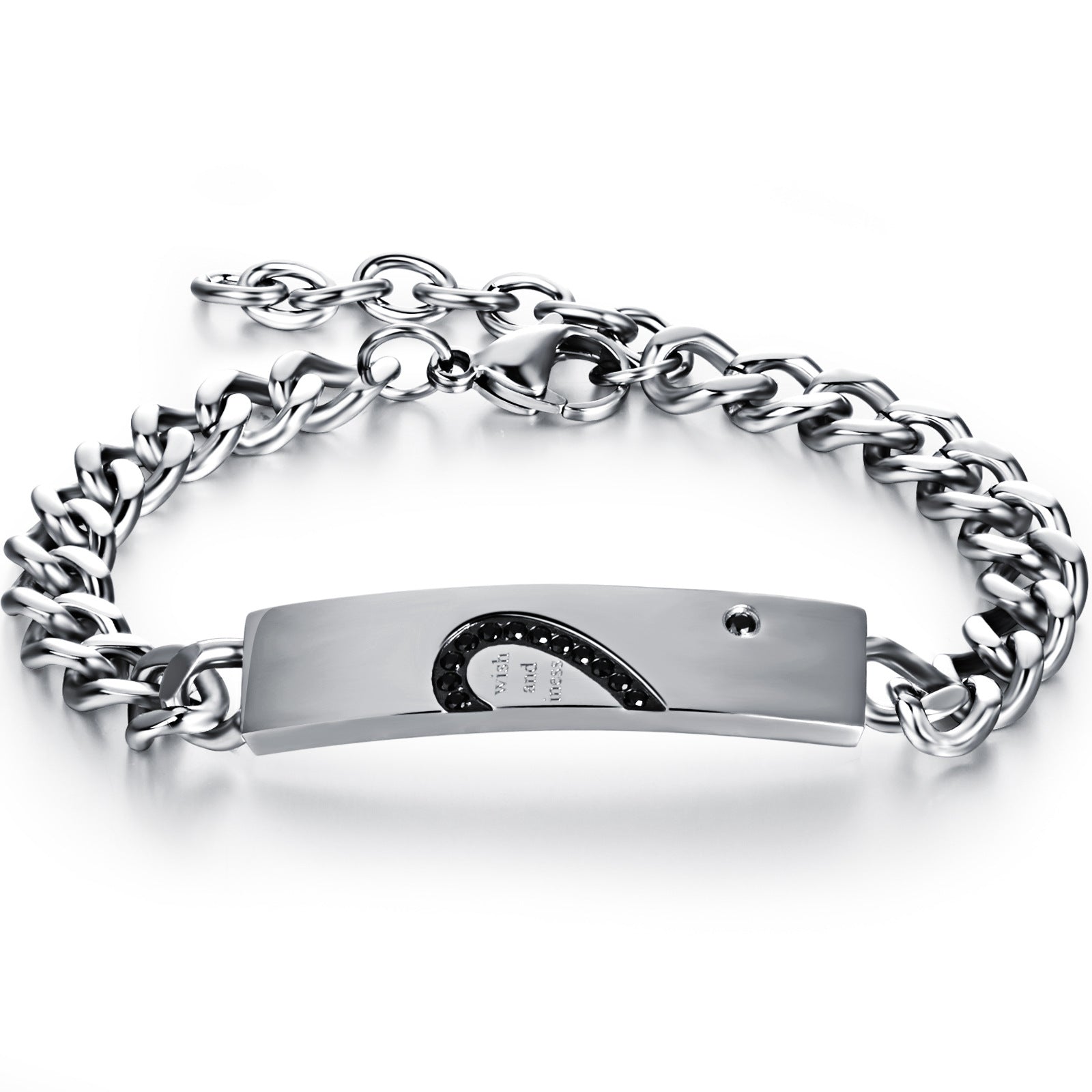 Titanium Steel Puzzle Love Bracelet for Couples