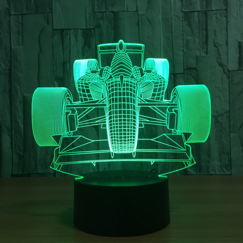 3D Racing LED Touch Control Night Light Decor Lamp