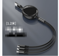3-in-1 Retractable USB Data Charging Cable