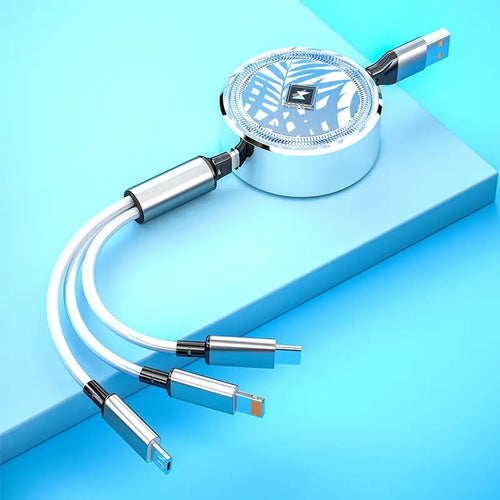 3-in-1 Retractable USB Data Charging Cable