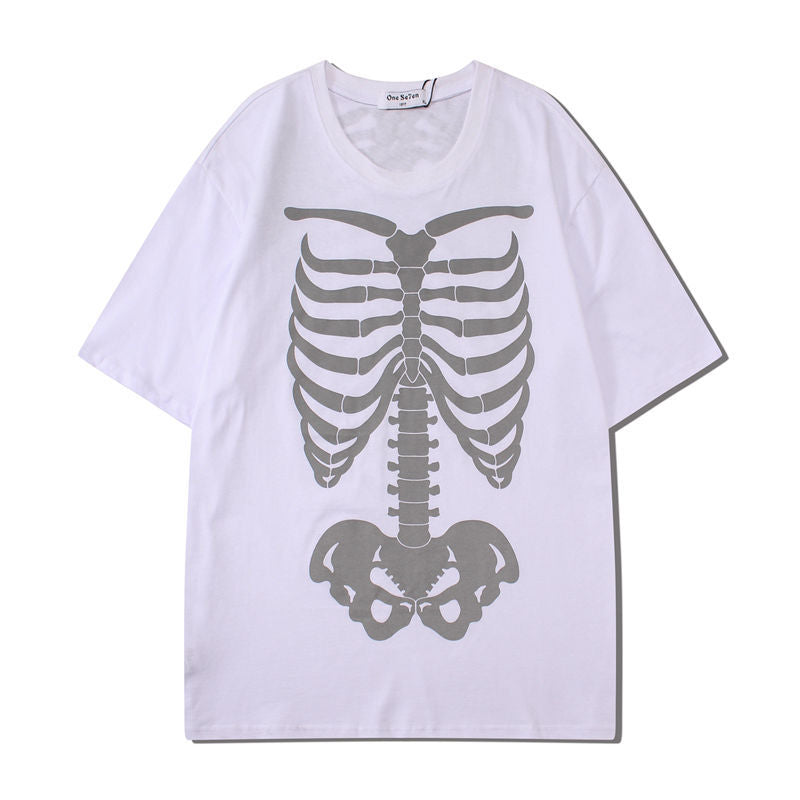 2022 Vintage Halloween Skeleton Graphic T-Shirt for All