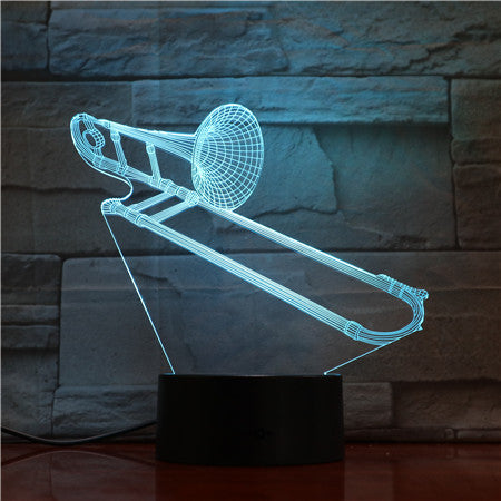 3D Guitar Model Night Light with USB and Battery