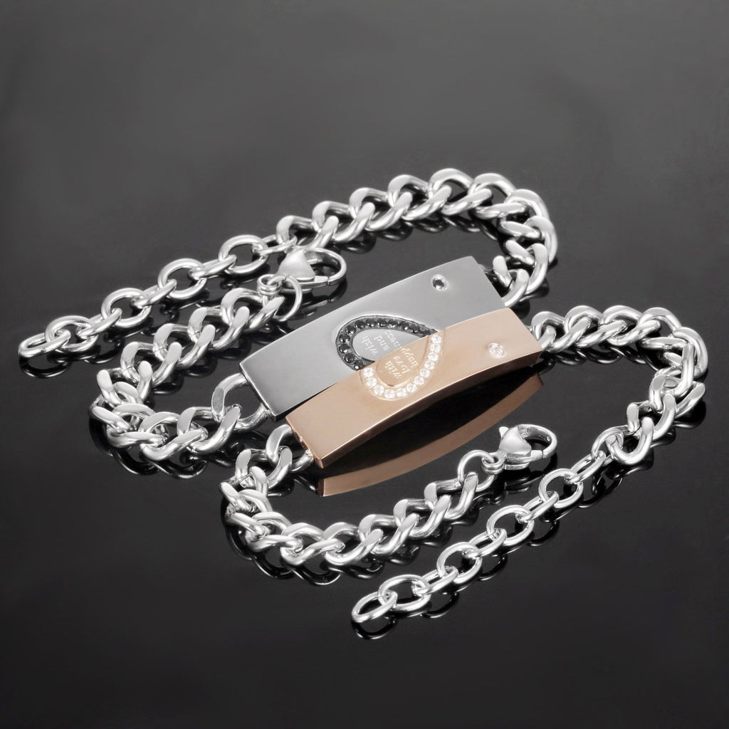 Titanium Steel Puzzle Love Bracelet for Couples