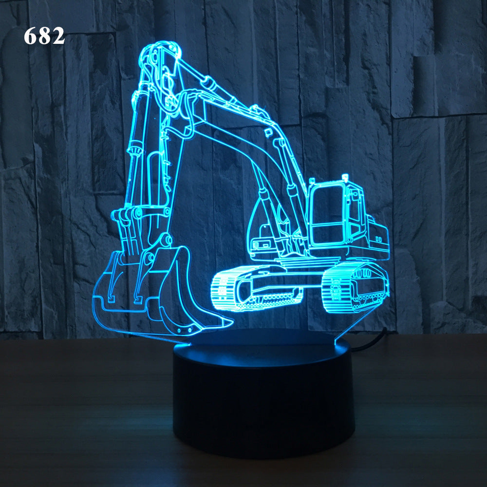 3D LED Touch Control Night Light with USB (Customizable)