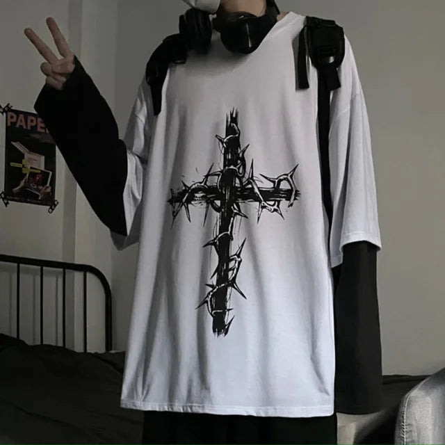 Y2K Anime Casual Long Sleeve T-Shirt (Harajuku)