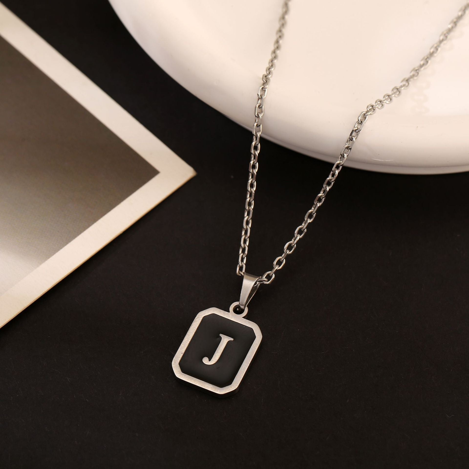 Stainless Steel Fashion Necklace with 26 English Letters