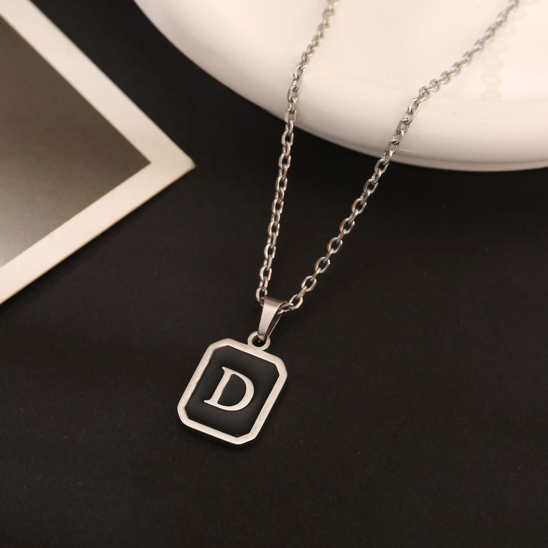 Stainless Steel Fashion Necklace with 26 English Letters