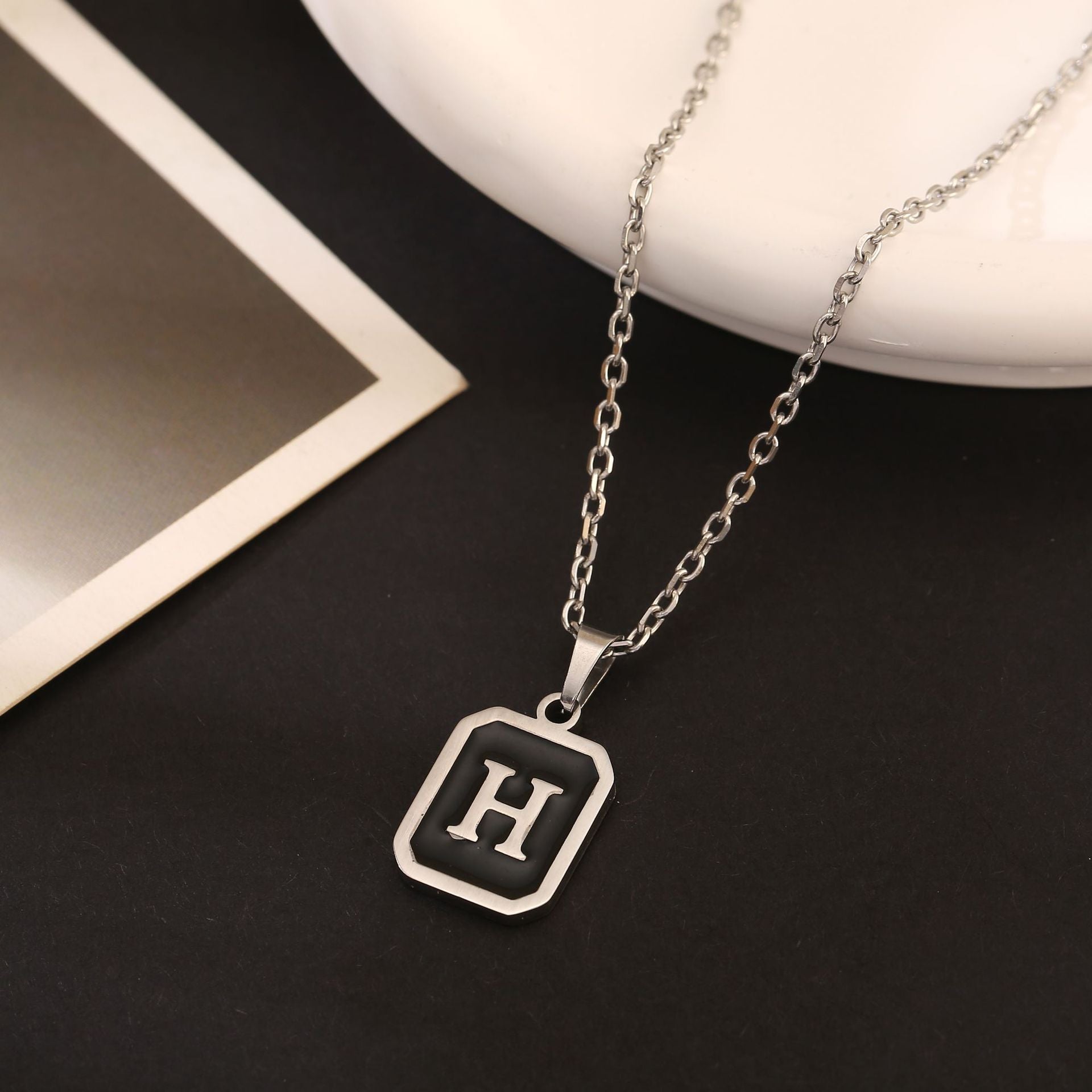 Stainless Steel Fashion Necklace with 26 English Letters