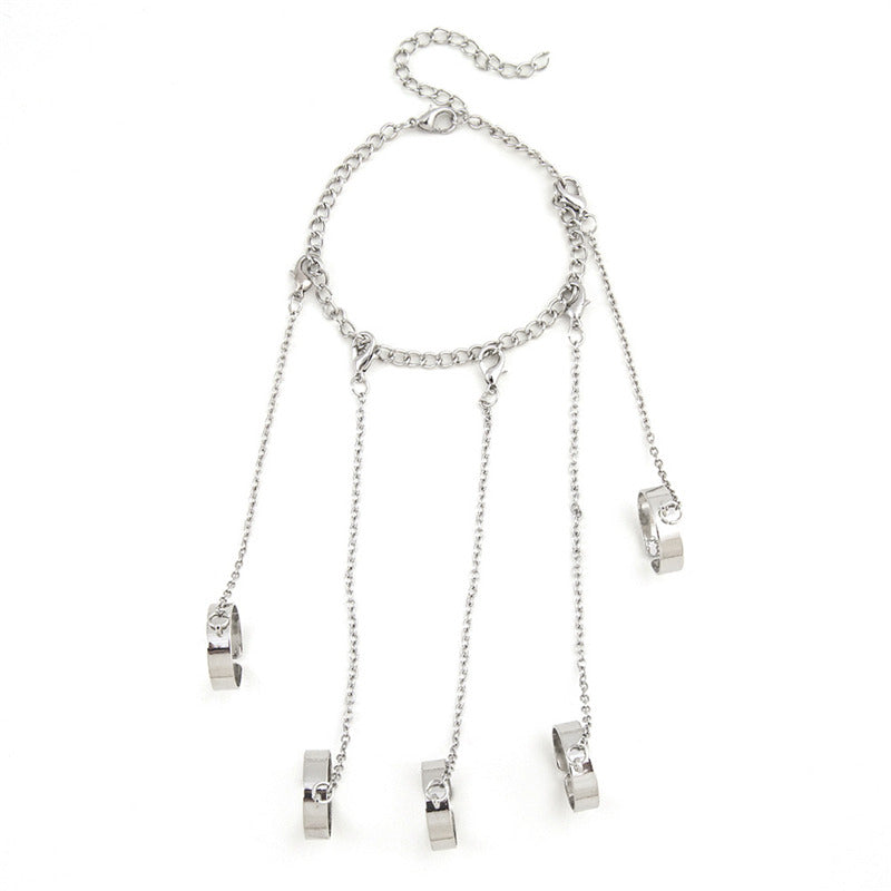 Unisex Hip Hop Style Metal Chain Ring for Parties