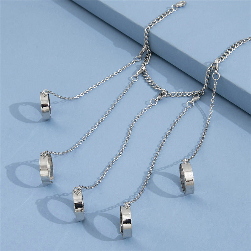 Unisex Hip Hop Style Metal Chain Ring for Parties