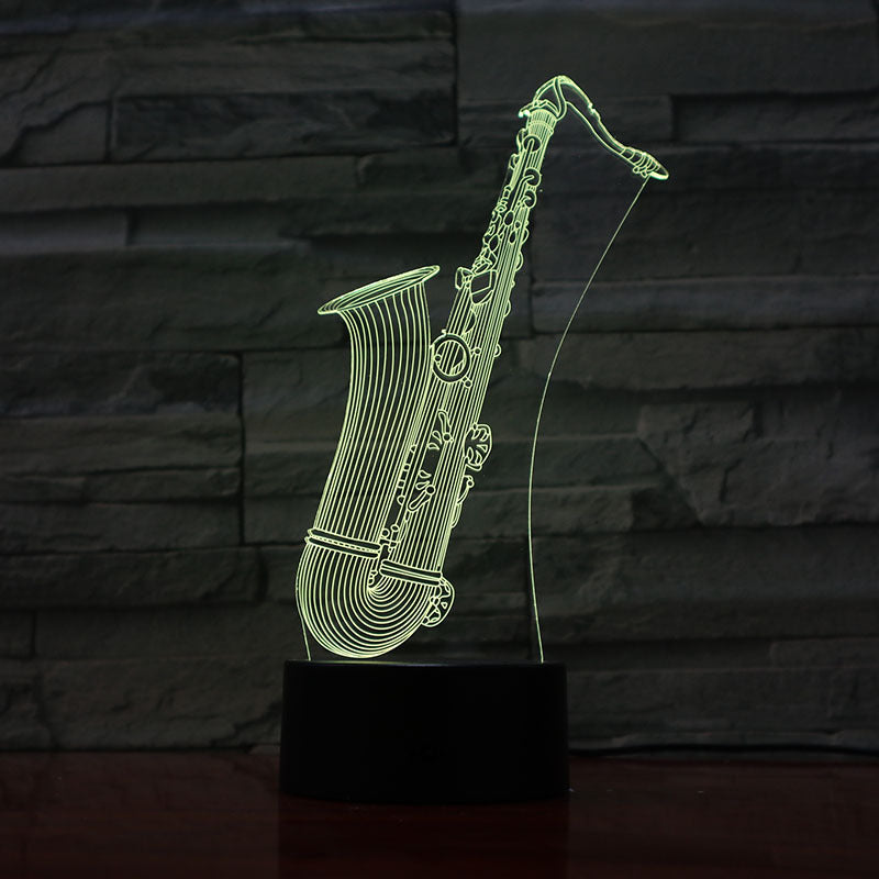 3D Guitar Model Night Light with USB and Battery