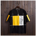 Men's Hip Hop Color Block T-Shirt - Casual Short Sleeve