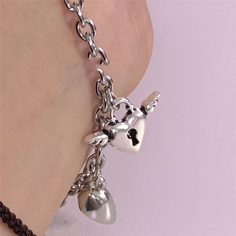Simple Love Lock Couples Bracelet for Girlfriends