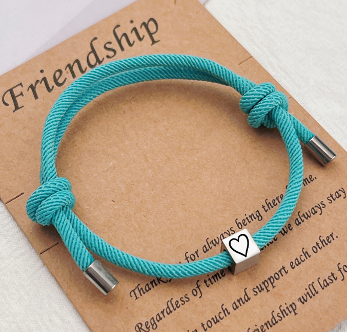 Simple Stainless Steel Geometric Couples Love Bracelet