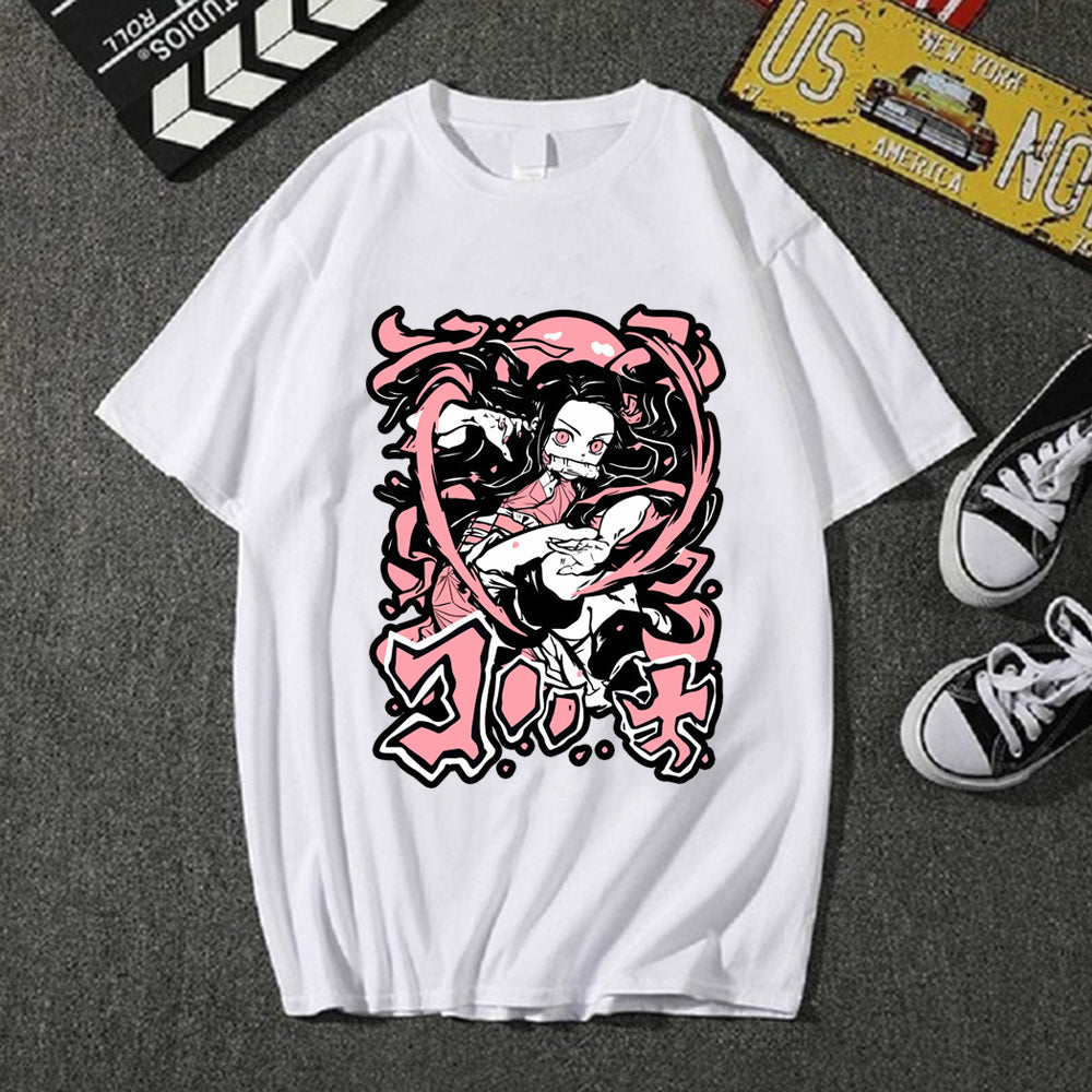 Casual Cotton Polyester Anime T-Shirt