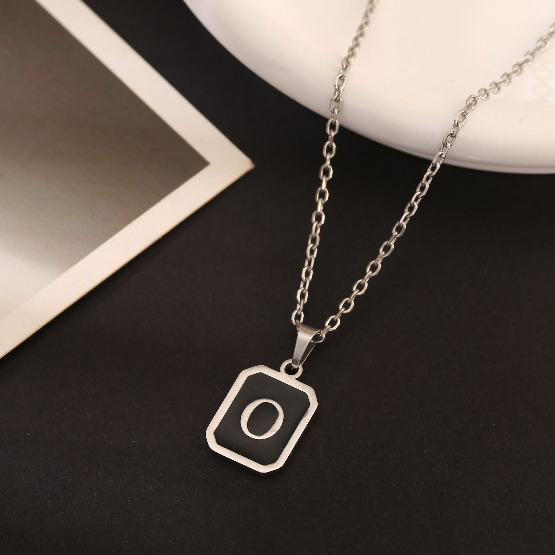 Stainless Steel Fashion Necklace with 26 English Letters