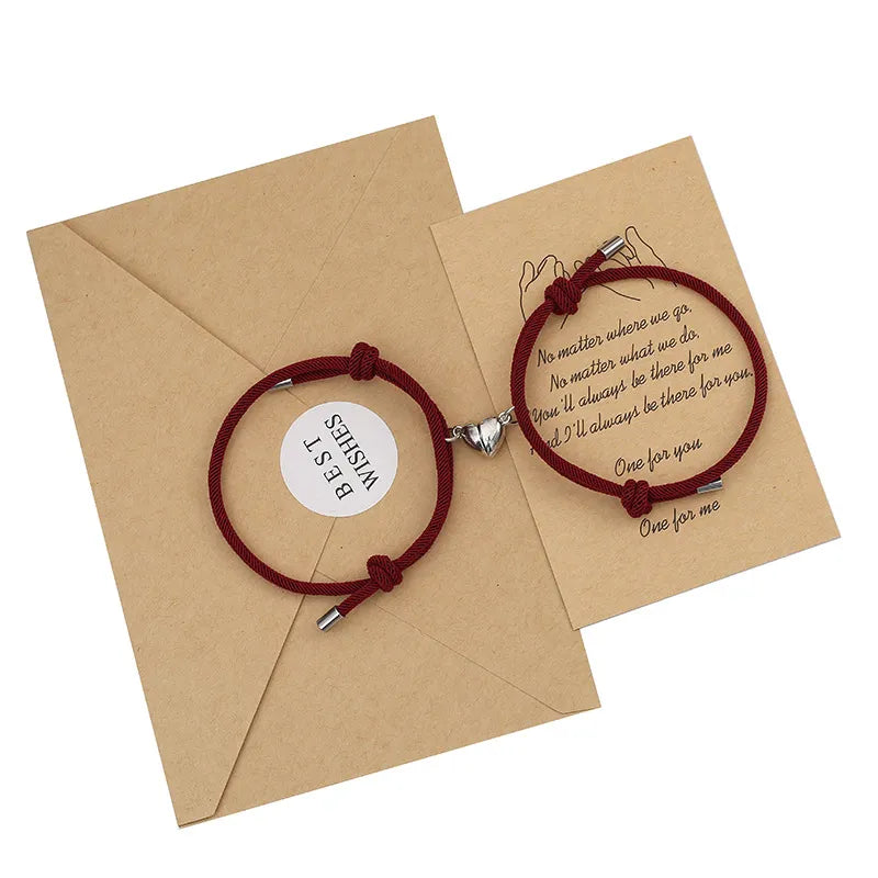 Alloy Love Magnet Suction Couple Bracelet